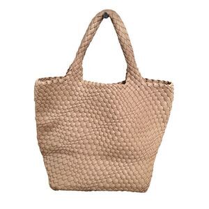 Hathaway Woven Tote Bag Warm Taupe